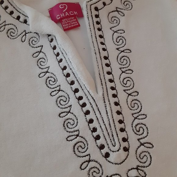 CHACH - Terrycloth beach cover up - girls size 7/8 - Picture 5 of 5